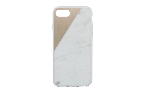 Native Union Clic Marble Metal Case For iPhone 7/8/SE - White/Gold