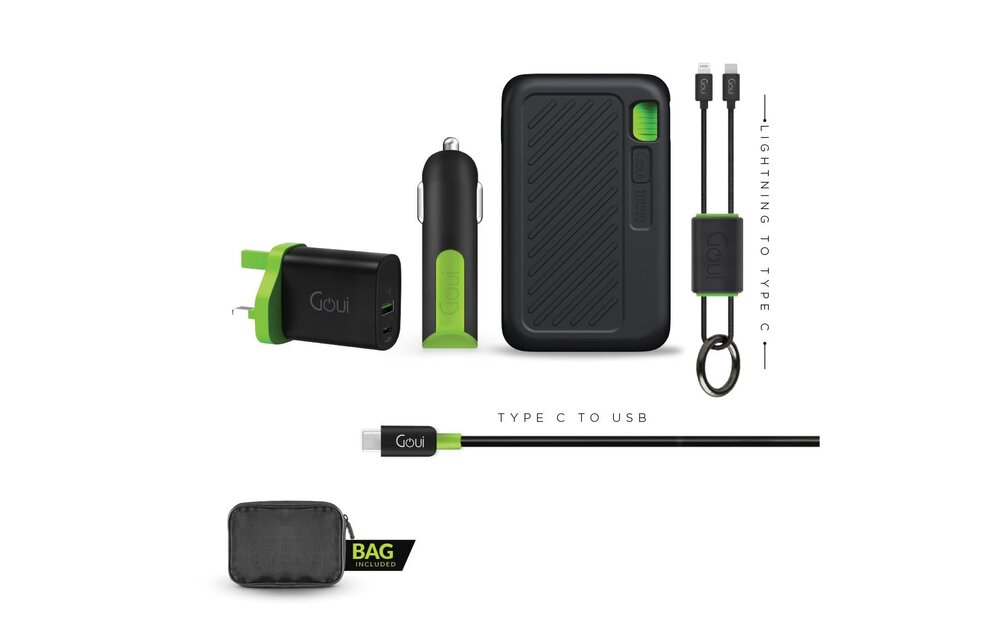Goui SINGI 10, MINI 20, VIPER, LOCK Lightning To Type C, Type C to USB Cable, Cable, Bag Bundle