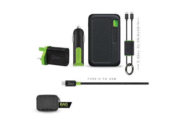 Goui SINGI 10, MINI 20, VIPER, LOCK Lightning To Type C, Type C to USB Cable, Cable, Bag Bundle