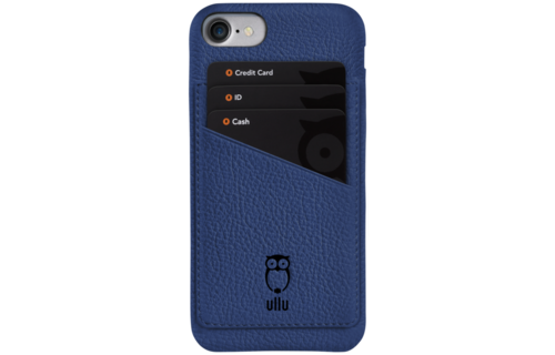 Ullu Wally Premium Leather Case For iPhone 7/8/SE - Blue Steel