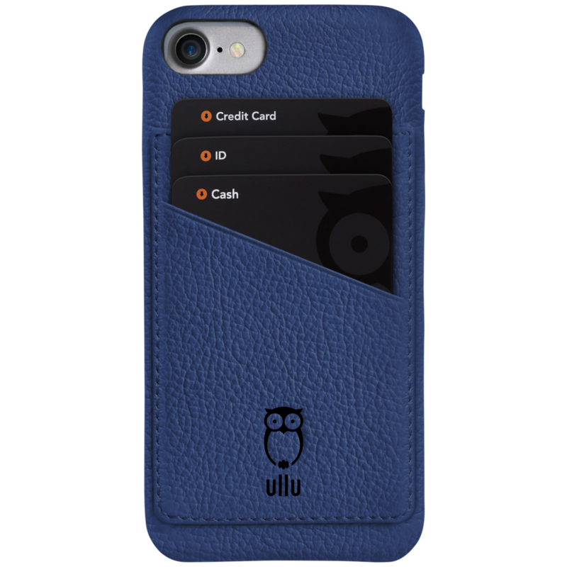 Ullu Wally Premium Leather Case For iPhone 7/8/SE - Blue Steel