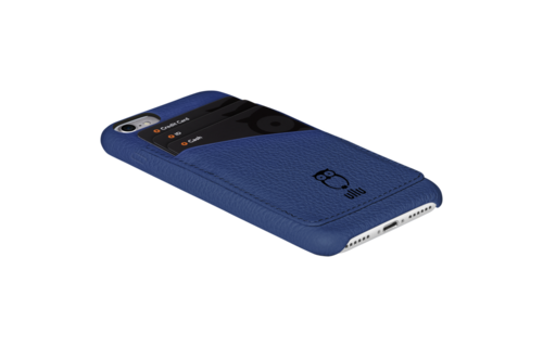 Ullu Wally Premium Leather Case For iPhone 7/8/SE - Blue Steel