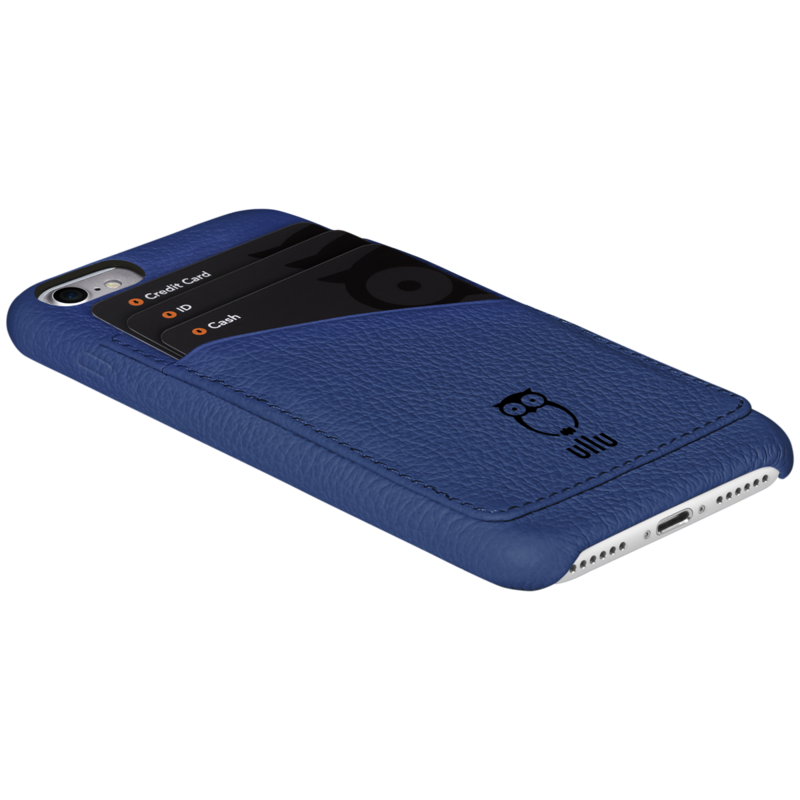 Ullu Wally Premium Leather Case For iPhone 7/8/SE - Blue Steel