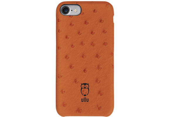 Ullu SnapOn Ostrich Leather Case For iPhone 7/8/SE - Tangerine