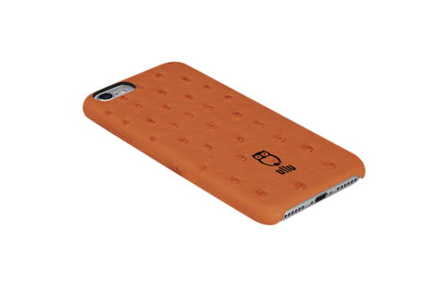 Ullu SnapOn Ostrich Leather Case For iPhone 7/8/SE - Tangerine