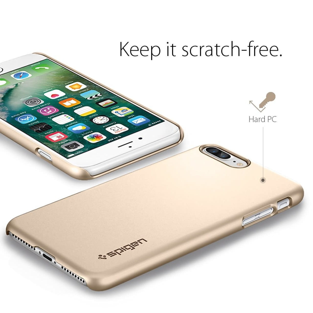 Spigen iPhone 7/8 Plus Case Thin Fit - Champagne Gold