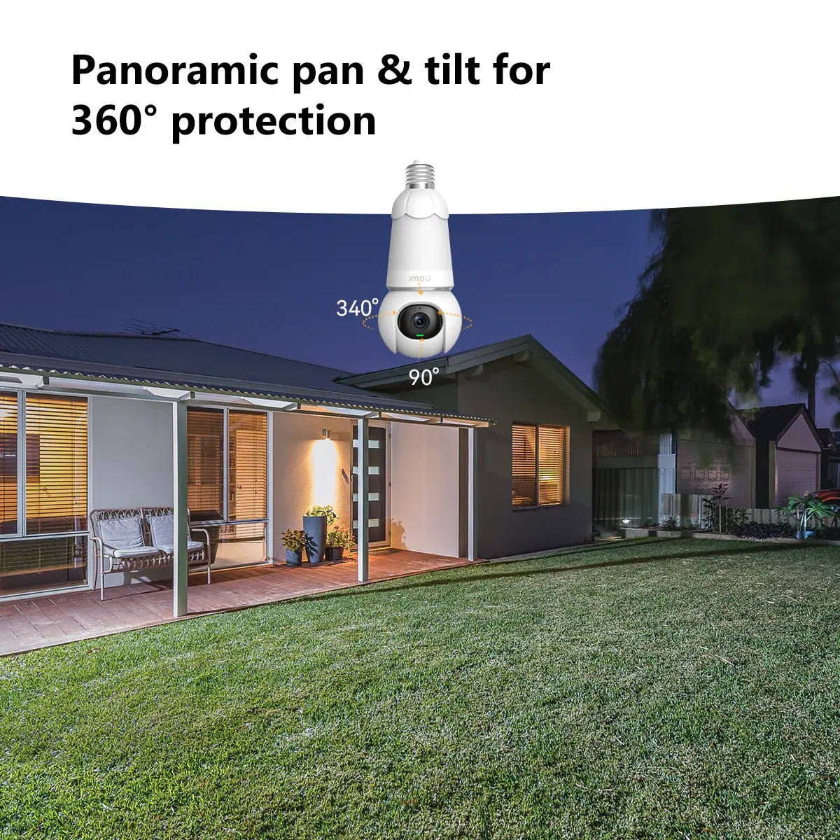 Imou Bulb Cam Smart Wireless Security Camera 5MP - White