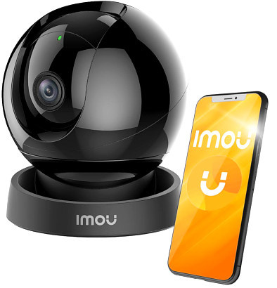 IMOU Rex 2D 5MP 3K Indoor WiFi Security Camera 360 Rotate Human Detection Smart Tracking Two Way Talk Night Vision Baby Monitor - Black