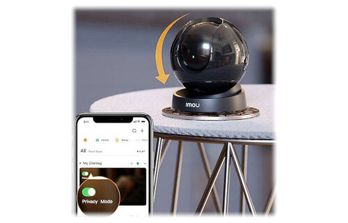 IMOU Rex 2D 5MP 3K Indoor WiFi Security Camera 360 Rotate Human Detection Smart Tracking Two Way Talk Night Vision Baby Monitor - Black