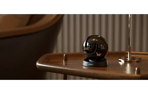 IMOU Rex 2D 5MP 3K Indoor WiFi Security Camera 360 Rotate Human Detection Smart Tracking Two Way Talk Night Vision Baby Monitor - Black