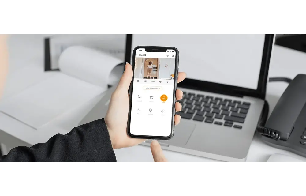 IMOU Rex 2D 5MP 3K Indoor WiFi Security Camera 360 Rotate Human Detection Smart Tracking Two Way Talk Night Vision Baby Monitor - Black