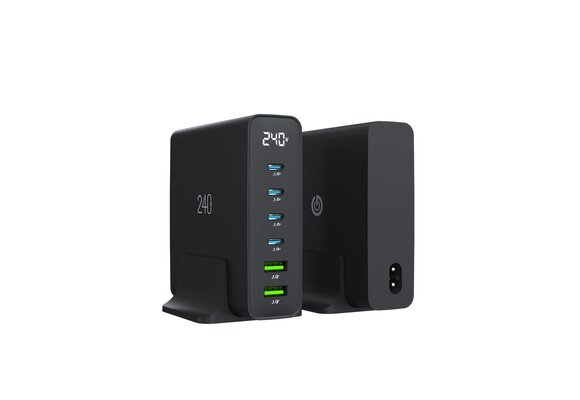 Goui GAN 6-Port Desktop Charger 240W - Black