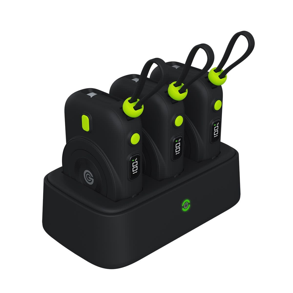 Goui Station Power Banks 3x 10,000mAh MagSafe Magnetic Wireless Charging - Black