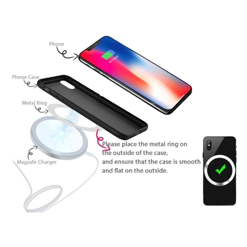 Ohsnap Super thin KickStand Smart Grip with Magnetic Mountable MagSafe Ring - White/Black