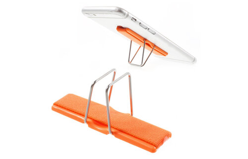 Cmzwt Universal Finger Grip with Stand Elastic Band Strap for MobilePhones - Orange