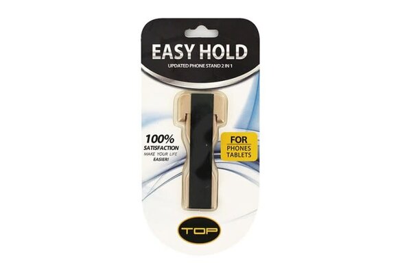 Easy Hold Finger Grip and Stand For Phone - Gold