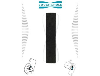 Love Handle Universal Finger Strap Grip for Phone - White
