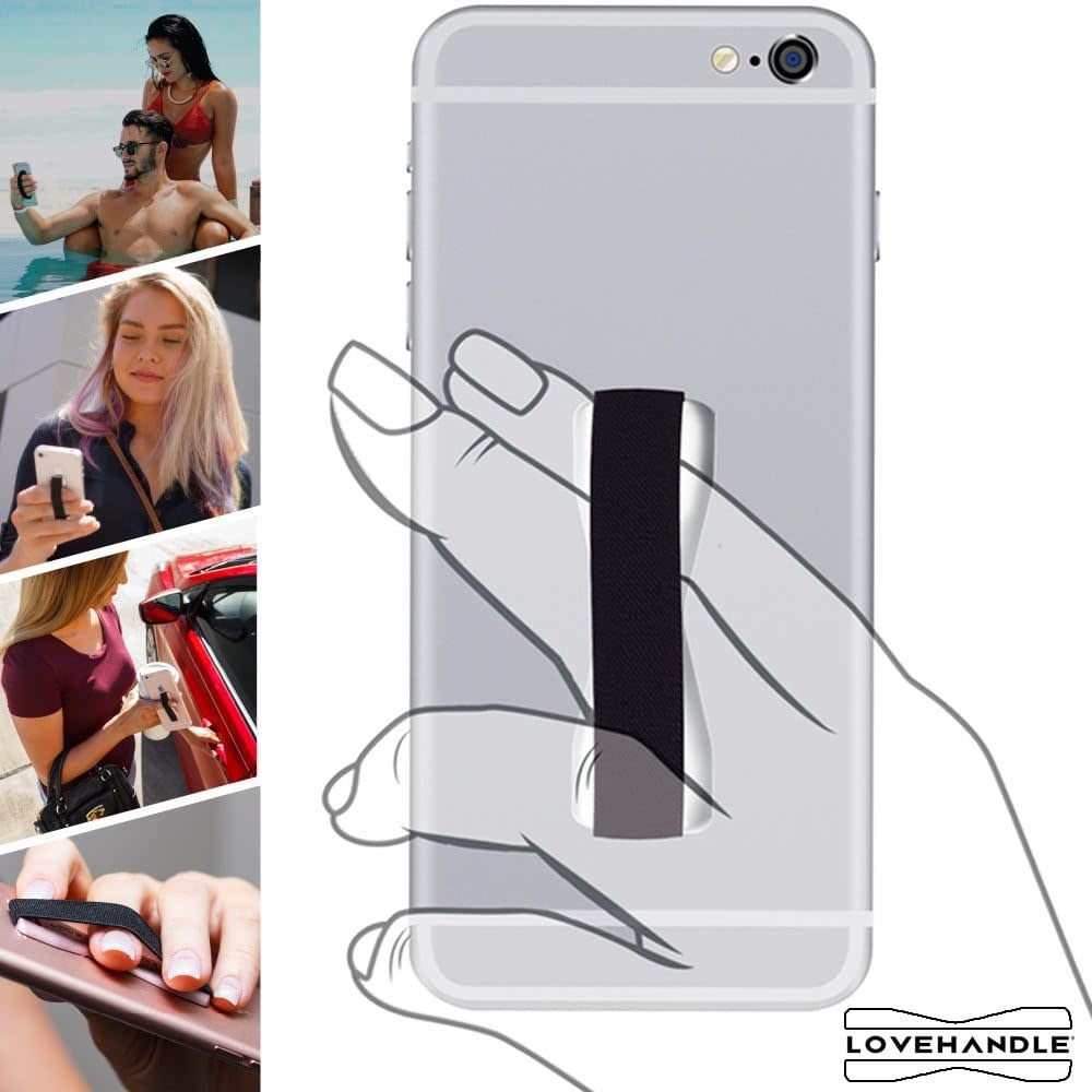 Love Handle Universal Finger Strap Grip for Phone - White