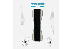 Love Handle Universal Finger Strap Grip for Phone - Gray White
