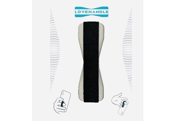 Love Handle Universal Finger Strap Grip for Phone - Gray White