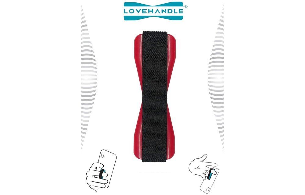 Love Handle Universal Finger Strap Grip for Phone - Red