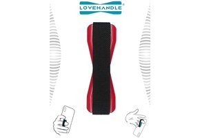 Love Handle Universal Finger Strap Grip for Phone - Red