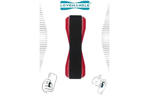 Love Handle Universal Finger Strap Grip for Phone - Red