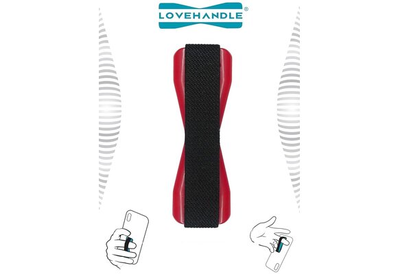 Love Handle Universal Finger Strap Grip for Phone - Red