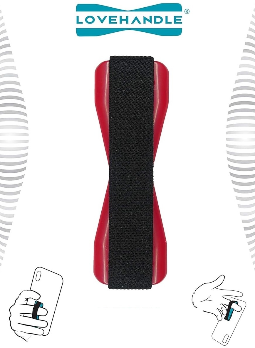 Love Handle Universal Finger Strap Grip for Phone - Red