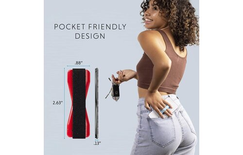 Love Handle Universal Finger Strap Grip for Phone - Red