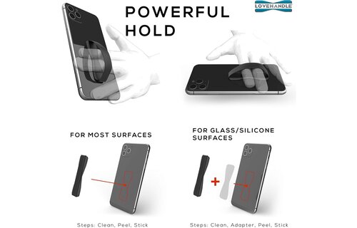 Love Handle Universal Finger Strap Grip for Phone - Pink