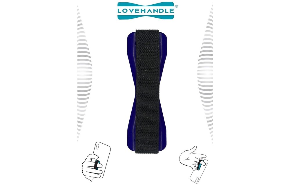 Love Handle Universal Finger Strap Grip for Phone - Blue