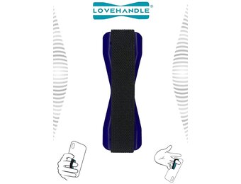 Love Handle Universal Finger Strap Grip for Phone - Blue