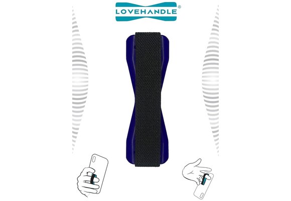 Love Handle Universal Finger Strap Grip for Phone - Blue