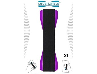 Love Handle Universal Finger Strap Grip for Most Tablets and Phone XL  - Purple
