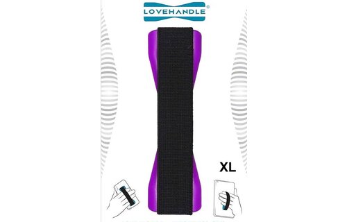 Love Handle Universal Finger Strap Grip for Most Tablets and Phone XL  - Purple