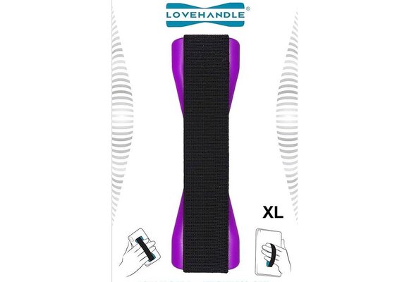 Love Handle Universal Finger Strap Grip for Most Tablets and Phone XL  - Purple