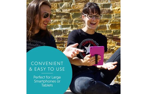 Love Handle Universal Finger Strap Grip for Most Tablets and Phone XL  - Pink