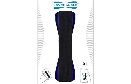 Love Handle Universal Finger Strap Grip for Most Tablets and Phone XL  - Blue