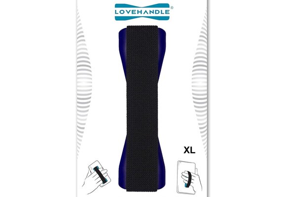 Love Handle Universal Finger Strap Grip for Most Tablets and Phone XL  - Blue