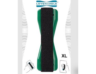 Love Handle Universal Finger Strap Grip for Most Tablets and Phone XL - Green