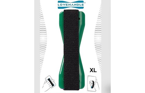 Love Handle Universal Finger Strap Grip for Most Tablets and Phone XL - Green