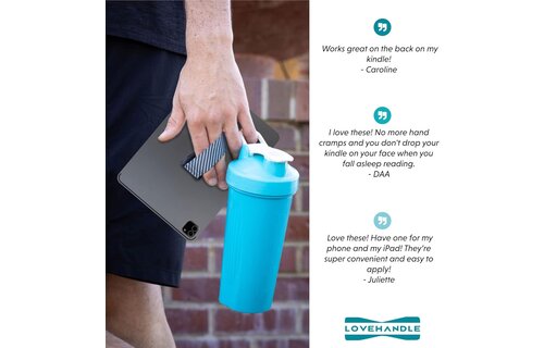 Love Handle Universal Finger Strap Grip for Most Tablets and Phone XL - Green