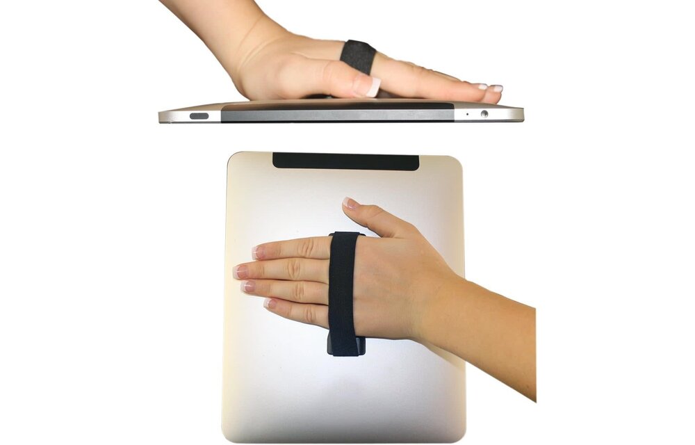 Love Handle Universal Finger Strap Grip for Most Tablets and Phone XL - Green