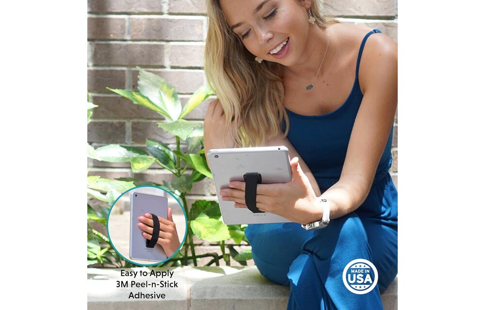Love Handle Universal Finger Strap Grip for Most Tablets and Phone XL - Green