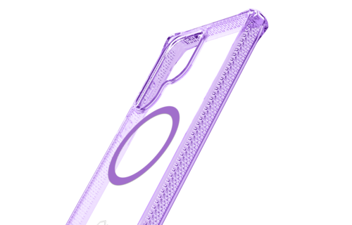 ITSKINS Hybrid R Clear MagSafe Case for Samsung Galaxy S25 Ultra - Light Purple /Transparent
