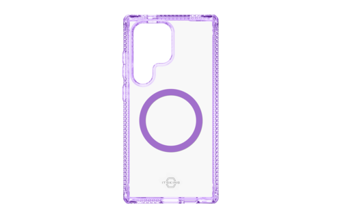 ITSKINS Hybrid R Clear MagSafe Case for Samsung Galaxy S25 Ultra - Light Purple /Transparent
