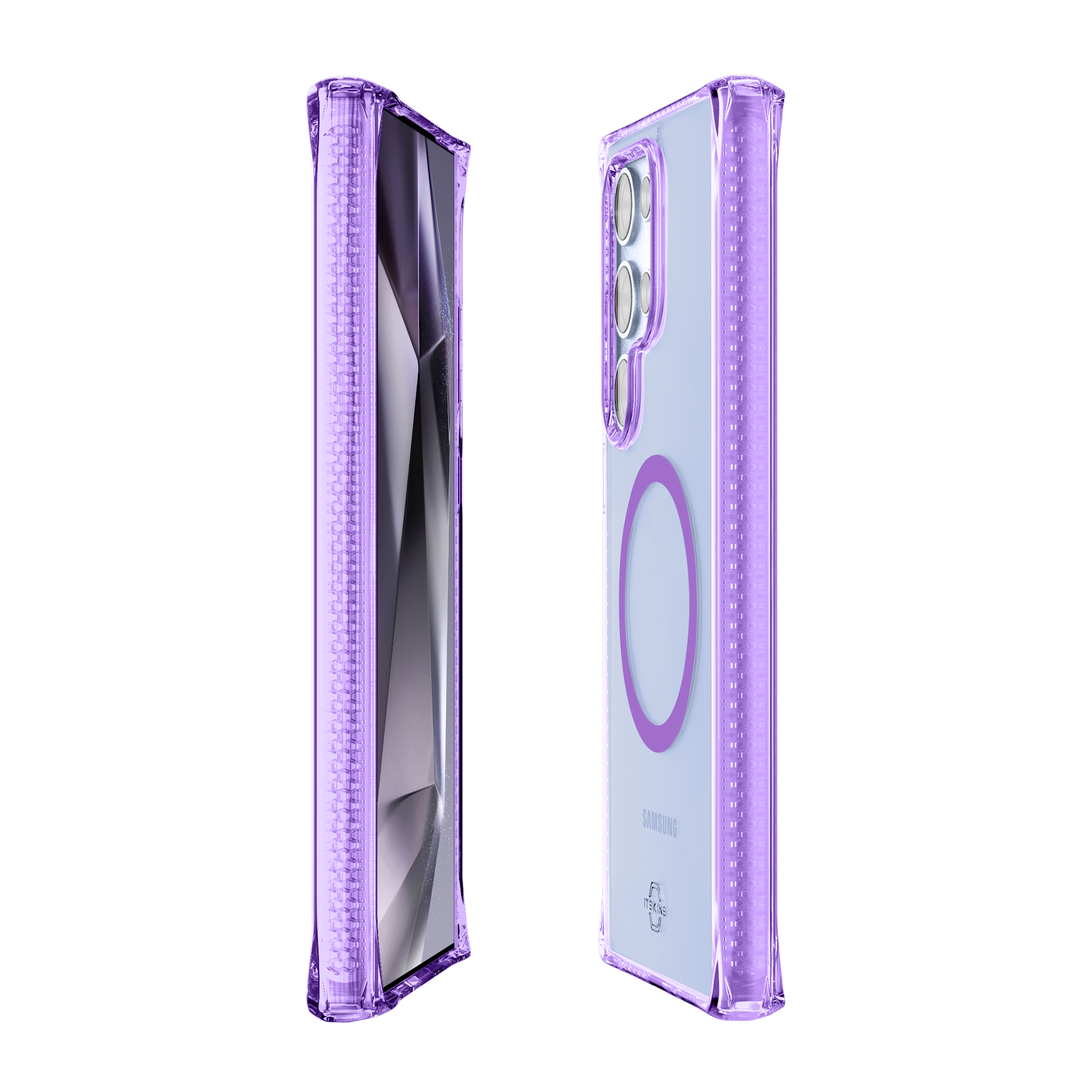 ITSKINS Hybrid R Clear MagSafe Case for Samsung Galaxy S25 Ultra - Light Purple /Transparent