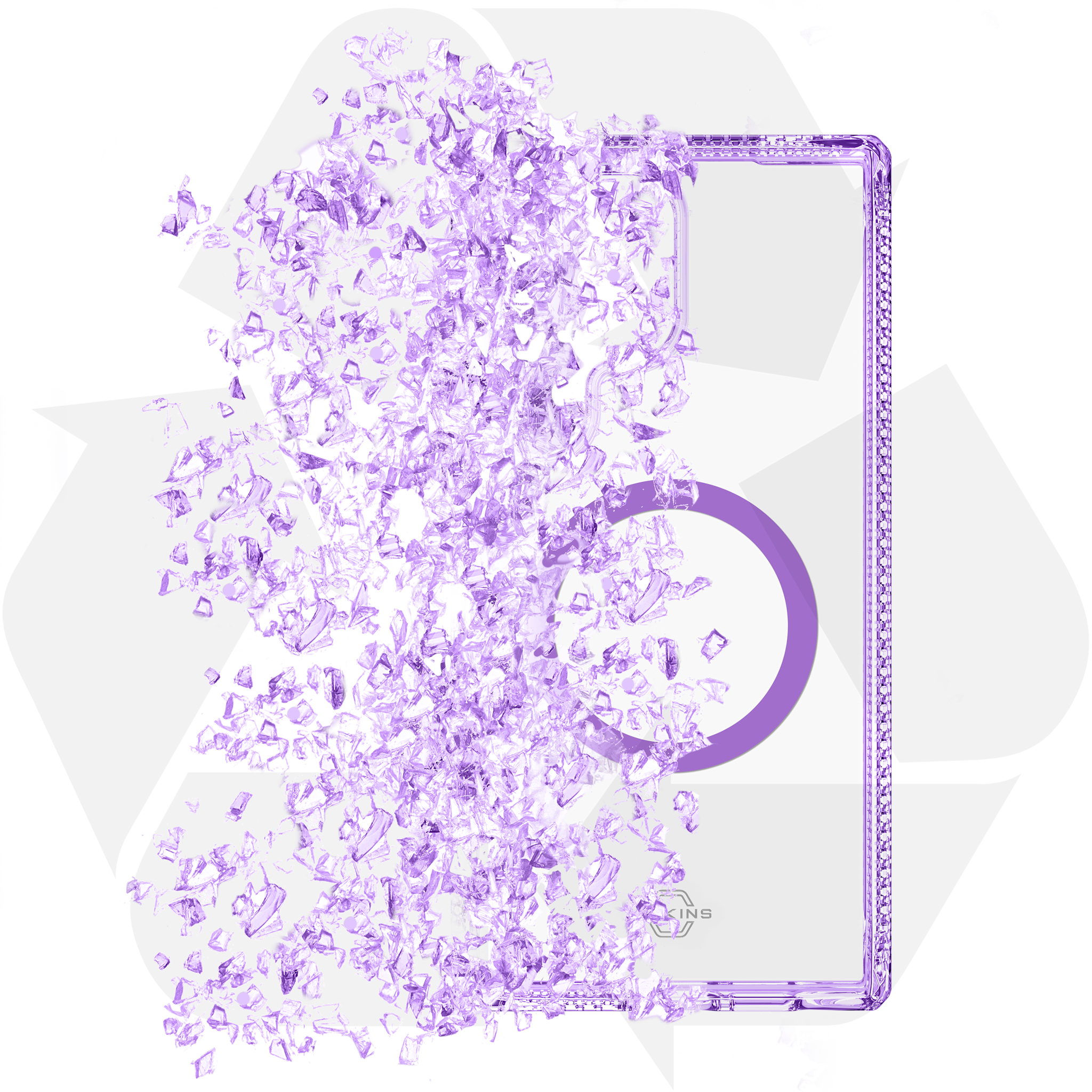 ITSKINS Hybrid R Clear MagSafe Case for Samsung Galaxy S25 Ultra - Light Purple /Transparent