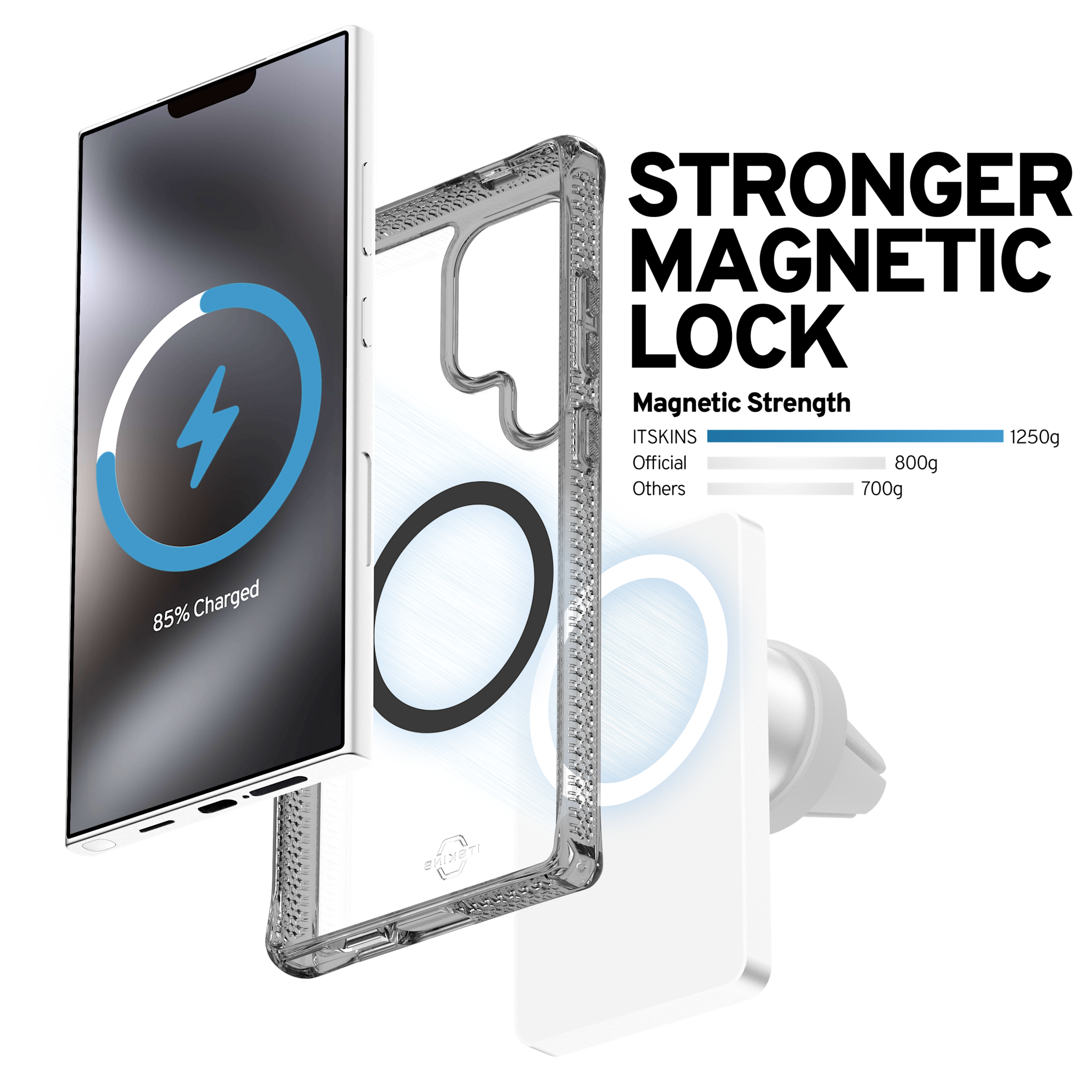 ITSKINS Hybrid R Clear MagSafe Case for Samsung Galaxy S25 Ultra - Smoke